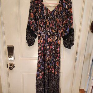 Angie black floral dress. New with tags.